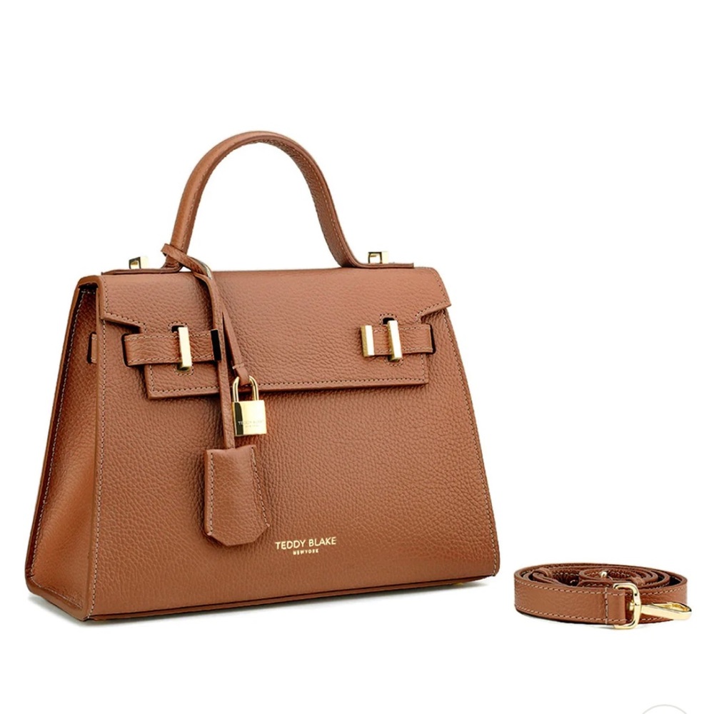Brand New, Never Used Teddy Blake Ava Gold 11” Bag In Camel Brown
